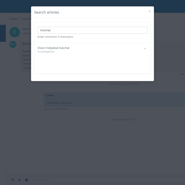 Canned Response - Live Chat
