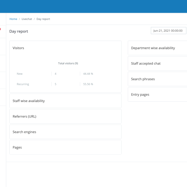 Live Chat Reports