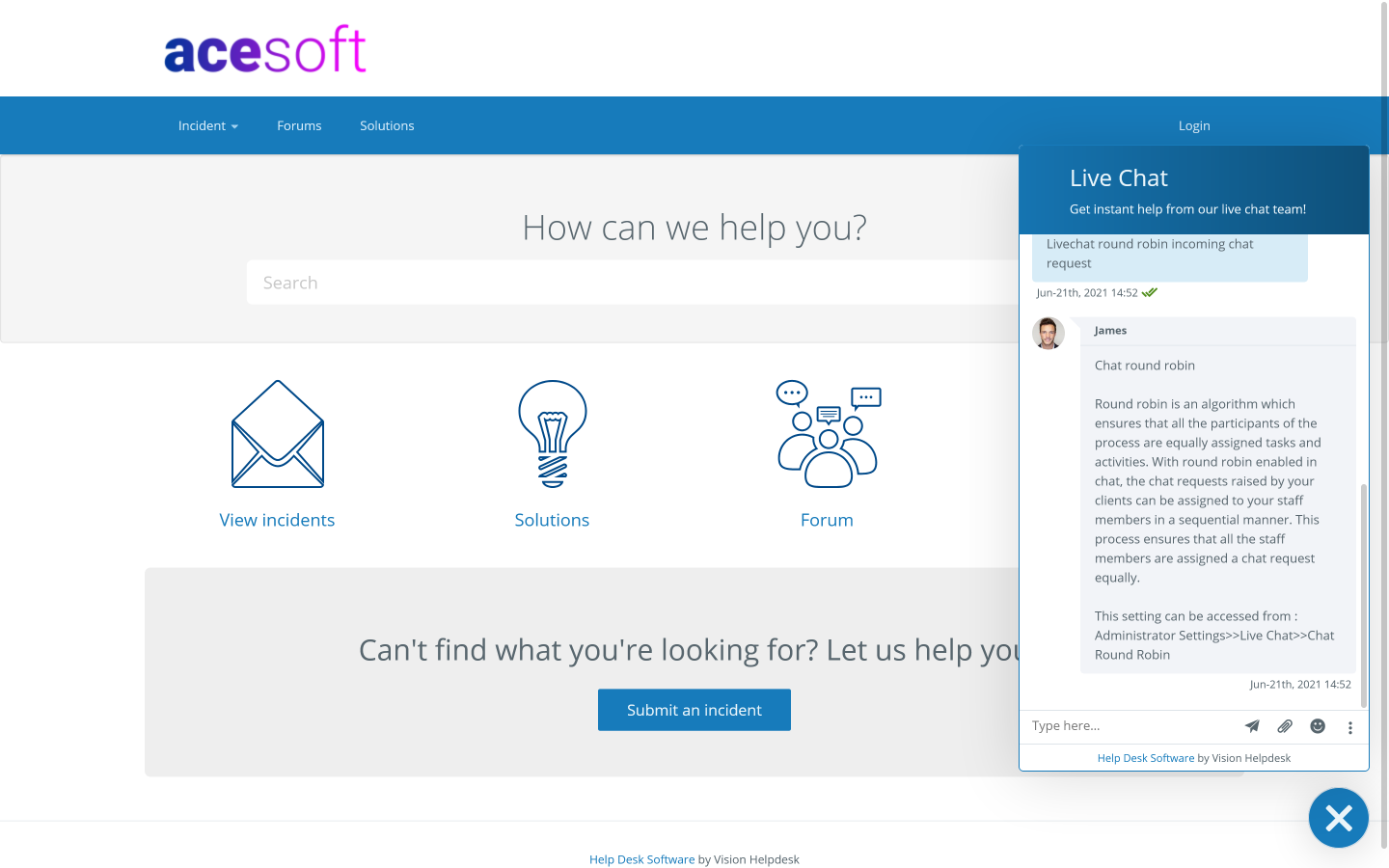 Live Chat Client Widget